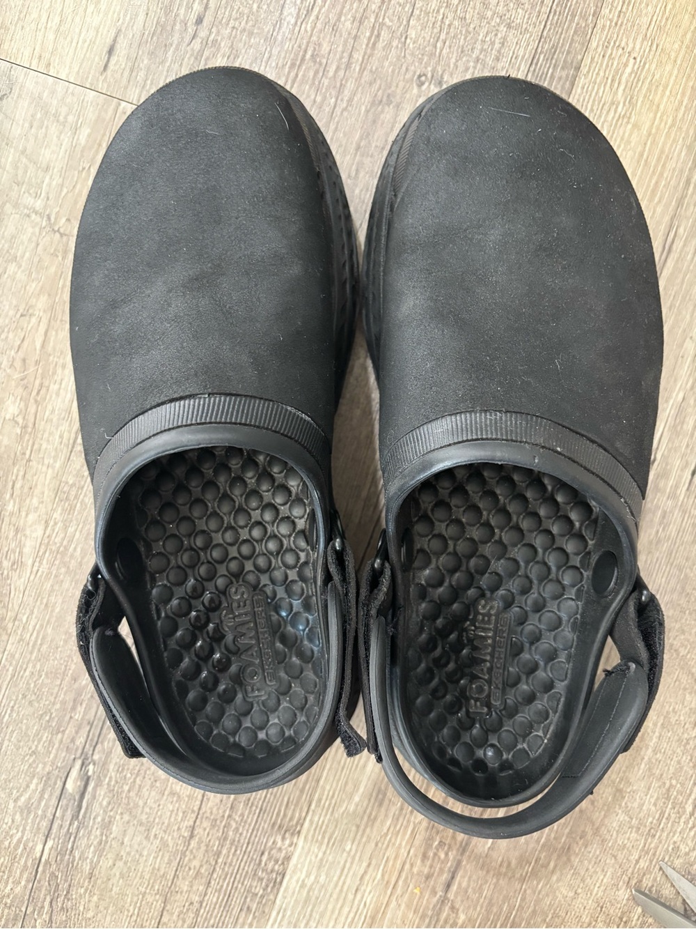 Skechers Black Slip-On Clog Loafers